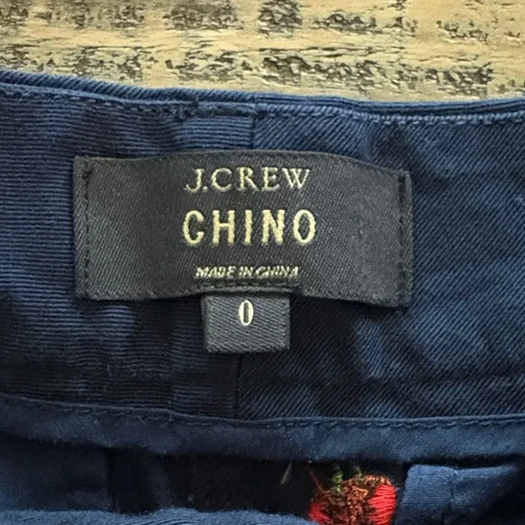 J. Crew Navy Shorts with Red Cherry Embroidery - Picture 2 of 4